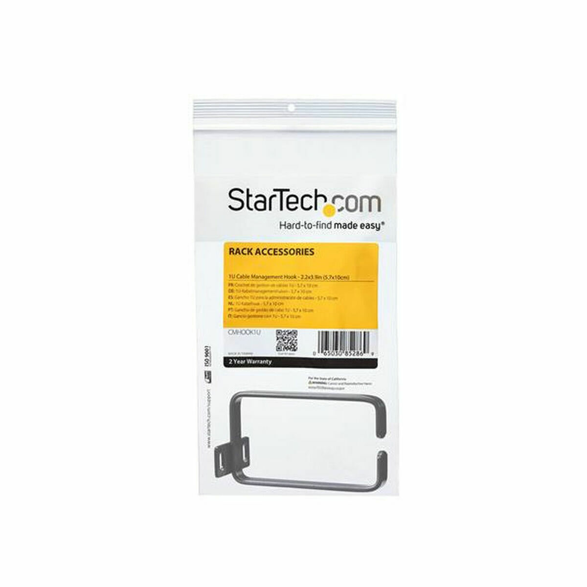 Tilbehør Startech CMHOOK1U Åpen ring